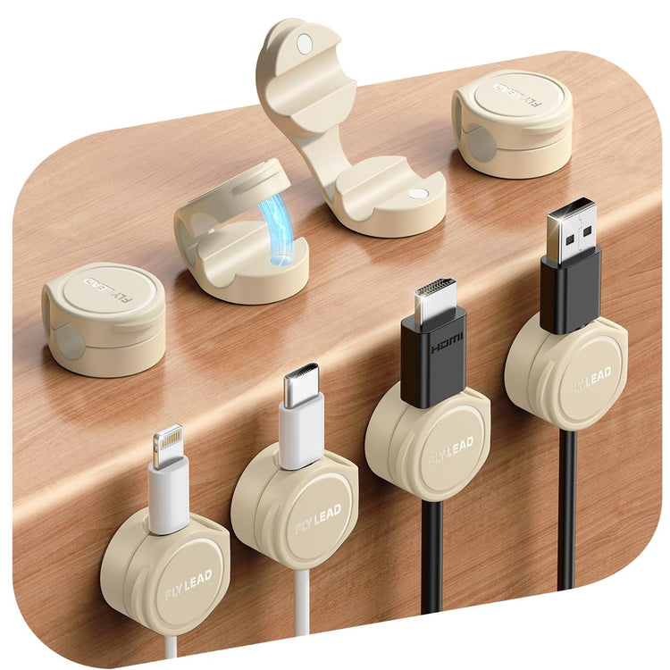 8 Pack Silicone Cord Organizer Magnetic Cable Clips (8 Count)