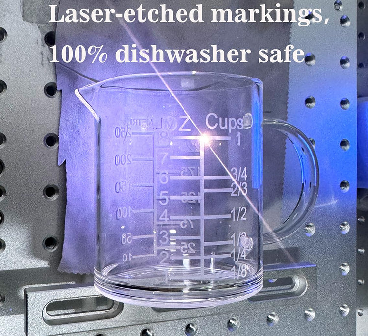 Ackers Etched Graduated Glass Measuring Cup