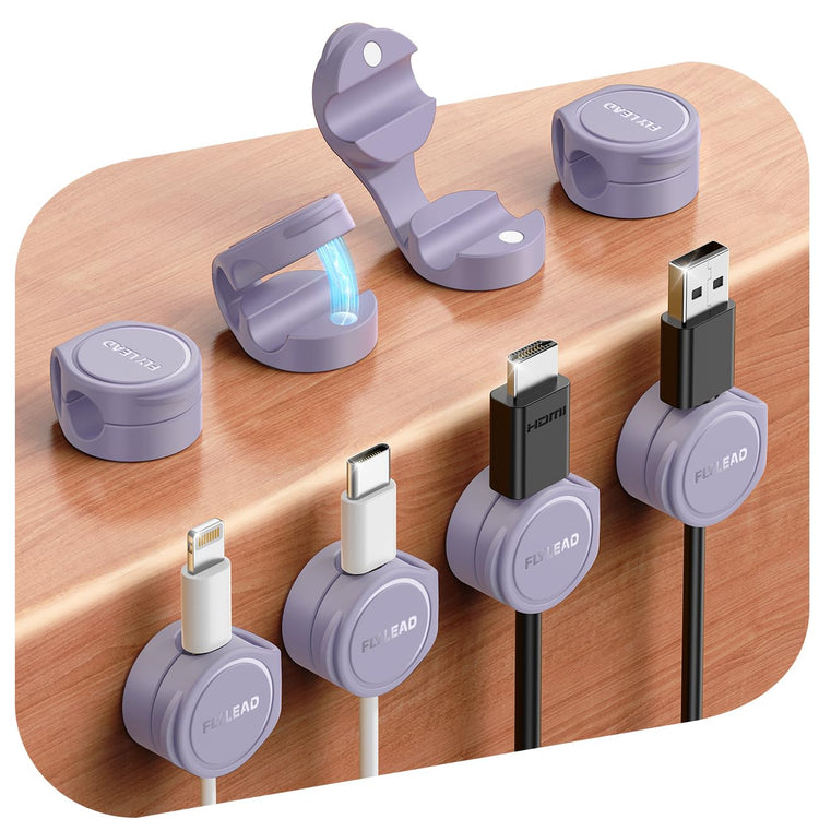 8 Pack Silicone Cord Organizer Magnetic Cable Clips (8 Count)