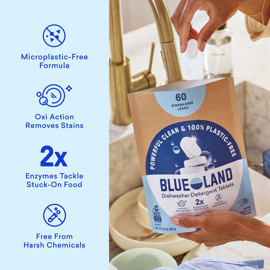 100% Plastic Free Dishwasher Detergent Tablets (60 Count)