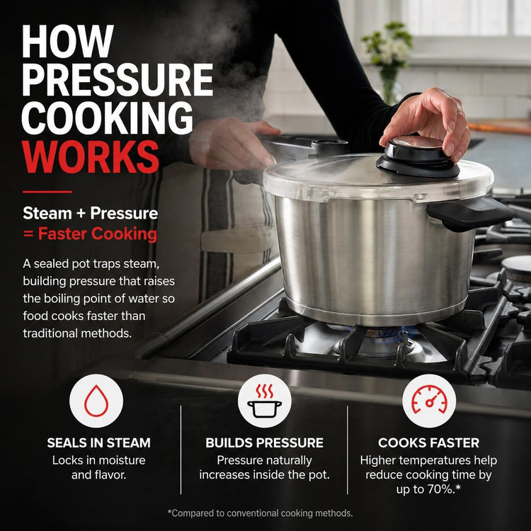 Vitavit Premium Pressure Cooker with Steamer Insert