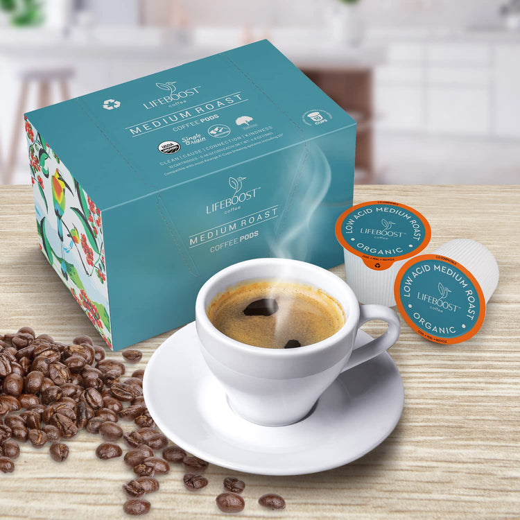 Medium Roast Low Acid Coffee K Cups (10 Count)