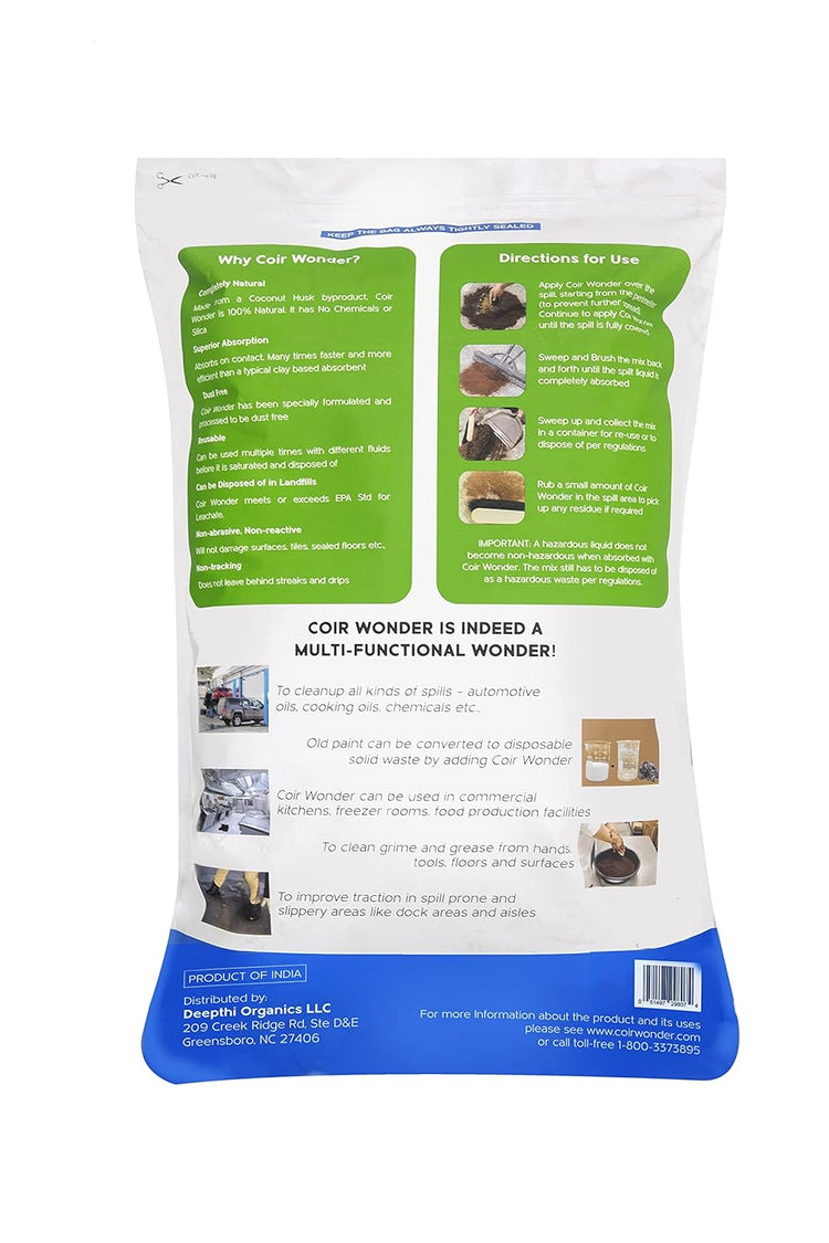 3-in-1 Oil Absorbent, Paint Hardener & Sweeping Compound – 15L (5.3 Lb) – Absorbs 10 Quarts Oil, Solidifies 33 Cups Cooking Oil – Eco-Friendly Spill Cleanup Granules for Shop, Garage, Home