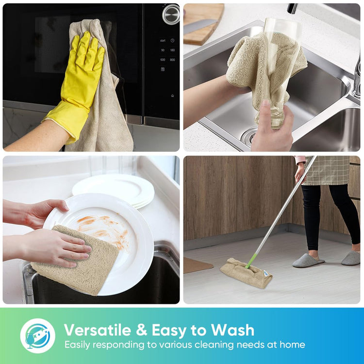 Brown Microfiber Cleaning Cloth (12 Count)