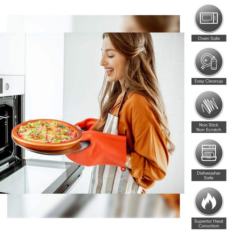 8 Pieces Silver Pizza Pans 9 Inch Bakeware (8 Count)