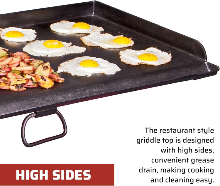 Camp Chef 3-Burner Griddle - Professional Flat Top Griddle for Camp Chef Cooking Systems - Outdoor Cooking Equipment - Fits 16" Cooking Systems - Nestoria