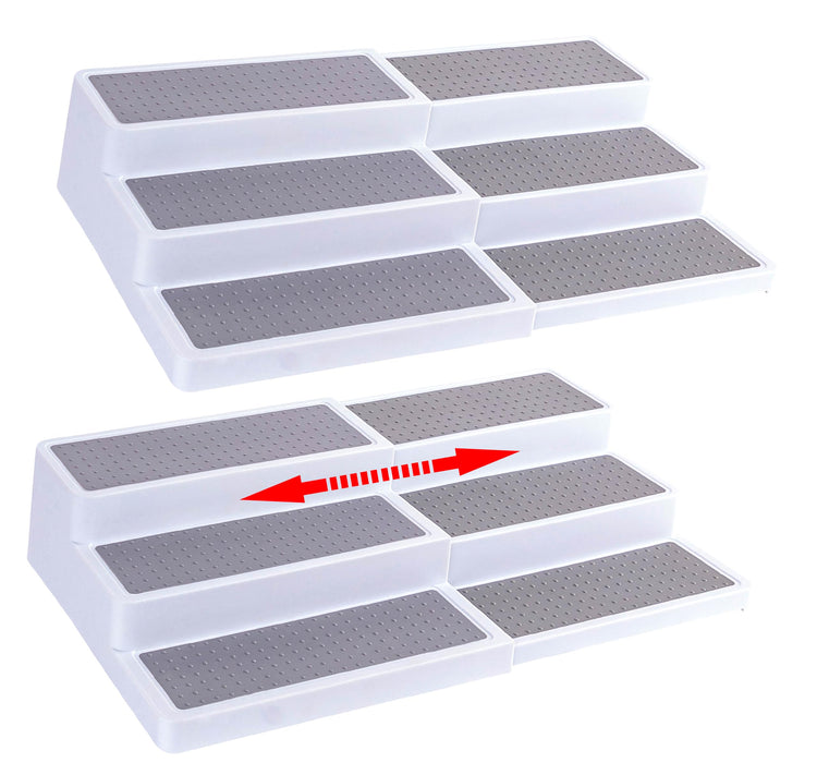 Plastic 3 Tier Expandable Spice Rack (2 Count)