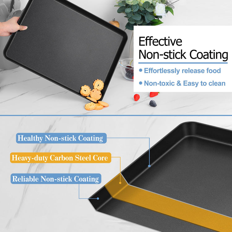 Nonstick Baking Sheet with Rack (4 Count)