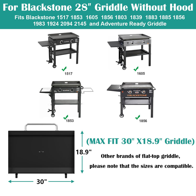 Upgraded Hinged Lid for Blackstone 28" Griddle