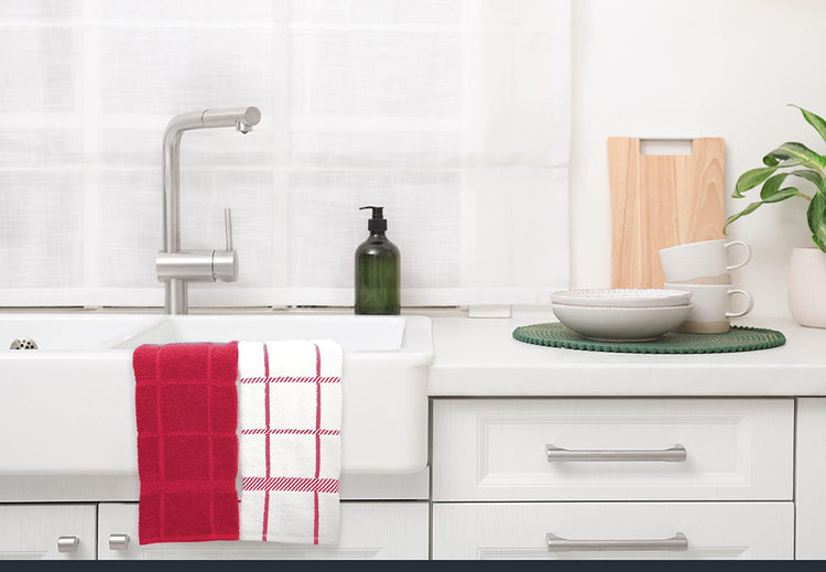 100% Cotton Terry Dish Cloth & Dish Towel (4 Count)