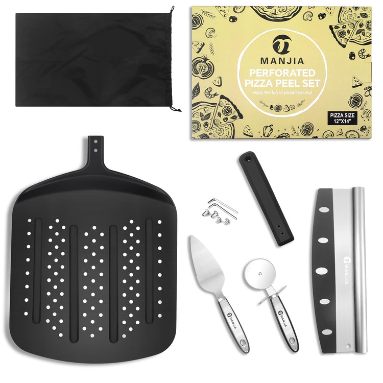 Perforated Pizza Peel Aluminum 12 Inch Non