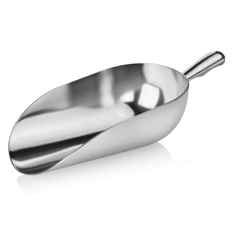 34608 One Piece Cast Aluminum Round Bottom Bar Ice Flour Utility Scoop