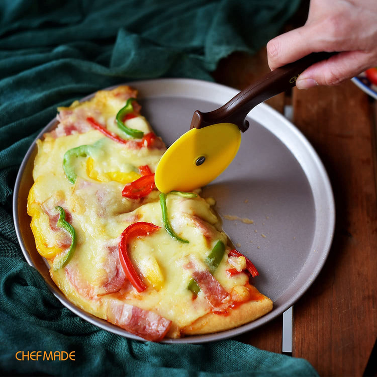 Pizza Pan, 8-Inch Non-Stick Pancake Bakeware for Oven Baking (Champagne Gold)