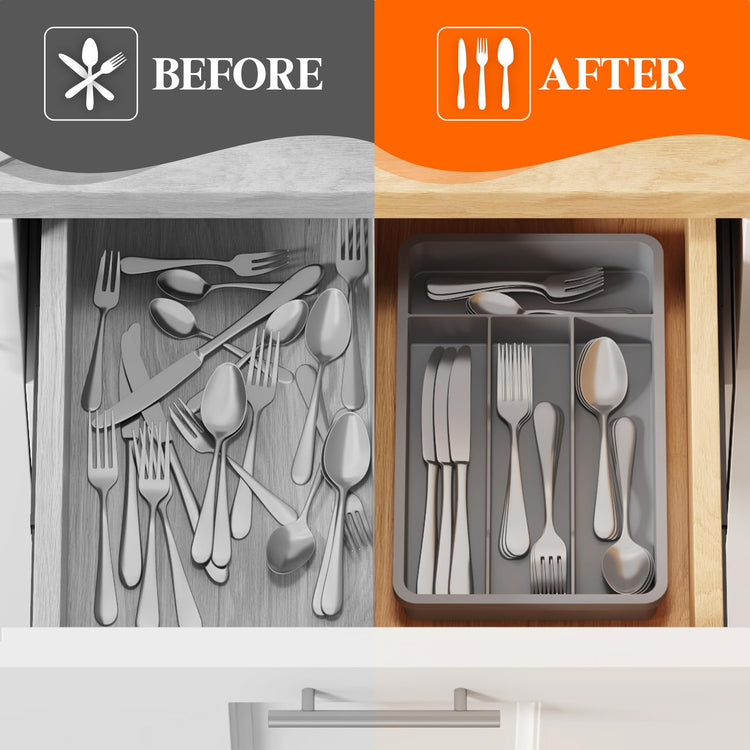 Silverware Drawer Organizer Tray