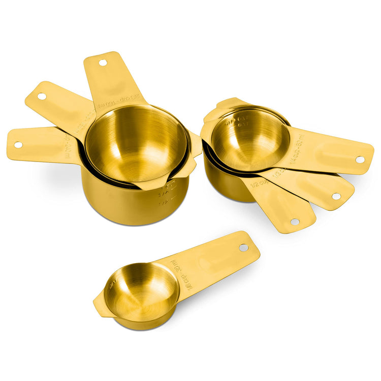 7-Piece 18/8 Stainless Steel Measuring Cups Set, Gold