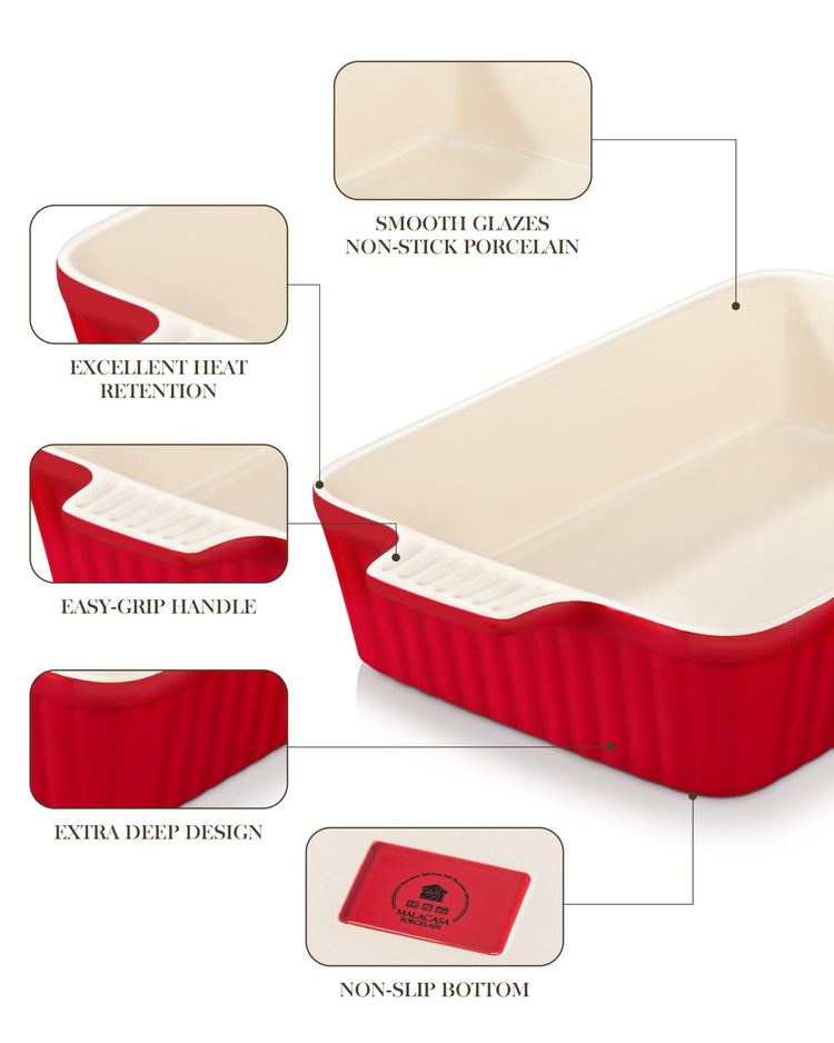4.4 QT Ceramic Casserole Dishes for Oven