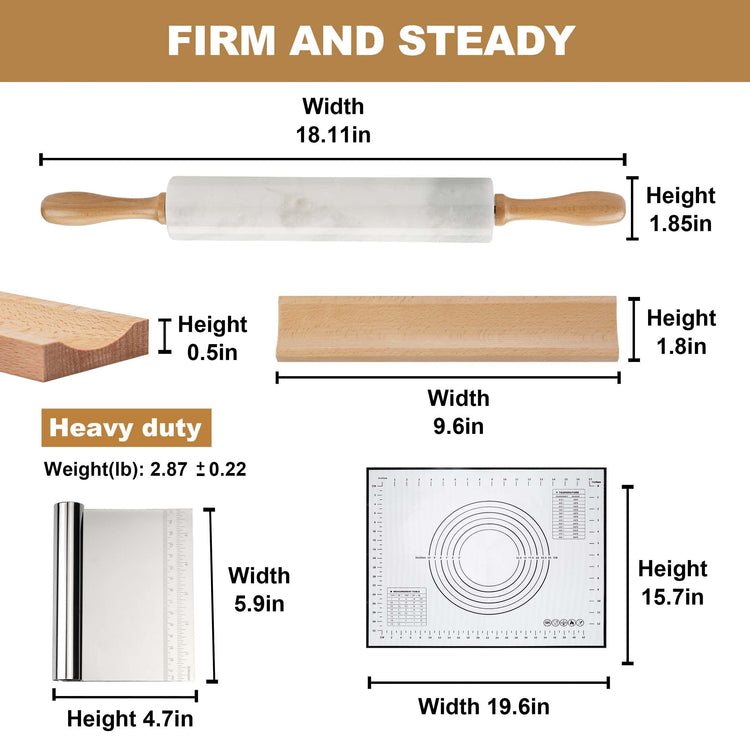 African Natural Marble Rolling Pin