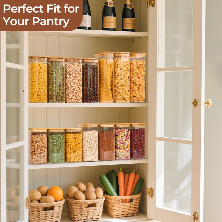 Glass Storage Containers wtih Lids 1.4 Qt (3 Count)
