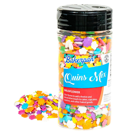 Bakerpan Spring Sprinkles for Cake Decorating - Flower Confetti Edible 4 Ounces - Edible Confetti Sprinkles for Cupcakes, Ice Cream, Cookies, Cakes (Made in USA) - Nestoria