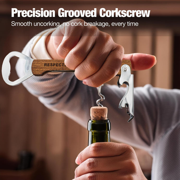 Multifunctional Corkscrews Wine Opener with Foil Cutter and Bottle Opener