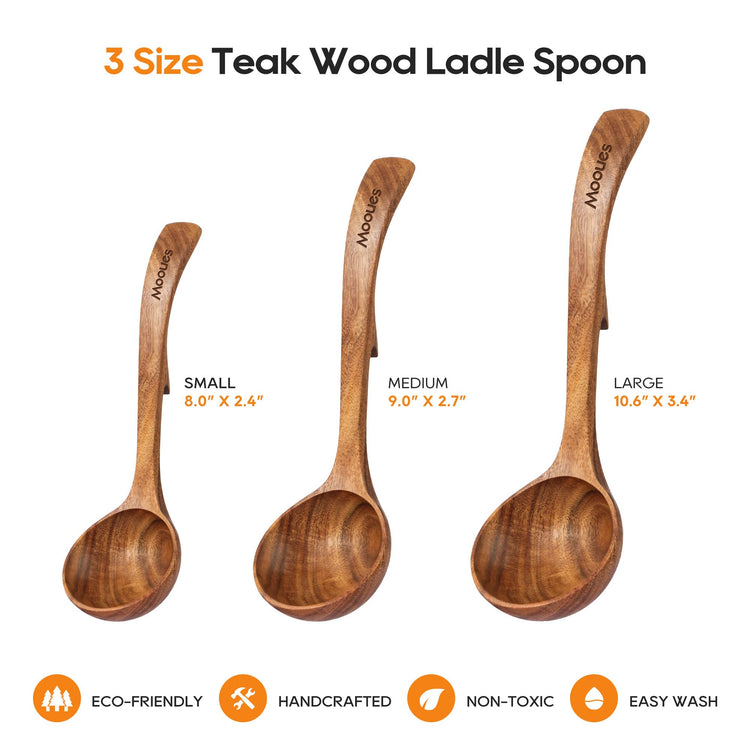 Wooden Ladle for Soup (3 Count)