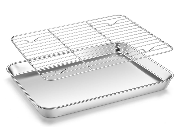 Quarter Sheet Pan with Wire Cooling Rack