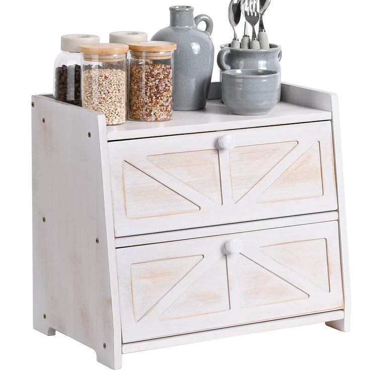 Bamboo Corner Bread Box for Kitchen Countertop 2