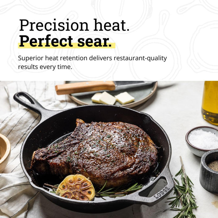 Pre Seasoned Cast Iron Skillet Set (3 Count)