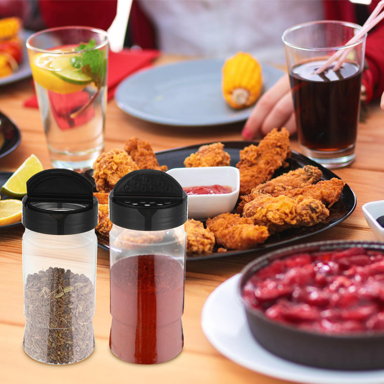 10.1 oz 30 Pack Plastic Spice Jars with Shaker Lids Clear Seasoning Containers Spice Bottles for Kitchen Storing Herbs Seasoning Powders
