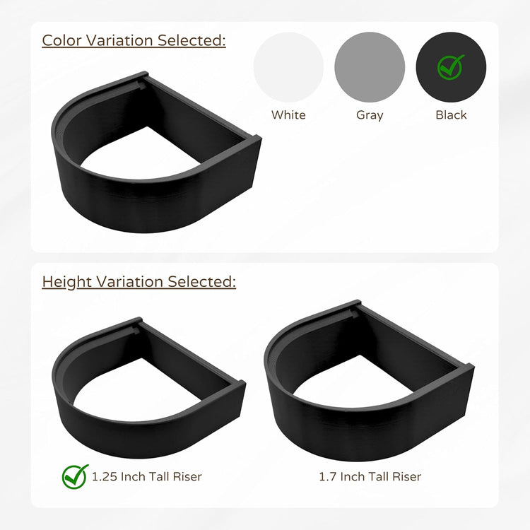 Drip Tray Mug/Cup Riser Made for the Keurig to Reduce Splashes - Riser Only (Black, K-Slim 1.25 inches Tall)