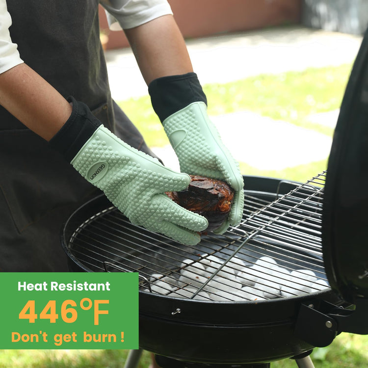 BBQ Gloves Heat Resistant Oven Mitts (2 Count)