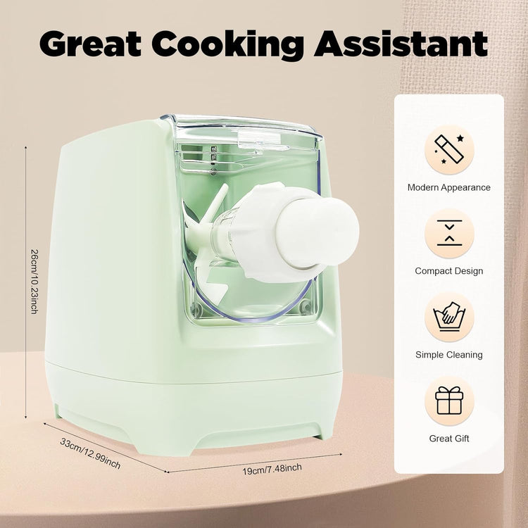 260w Automatic Pasta Machine, Electric Pasta Noodle Machine, 12 Noodle Shapes Pasta Machine With Measuring Cup,Capacity 0.6kg/ 1.32lbs,Can Make Long Noodles, Spaghetti, Macaroni. (Upgraded Version)