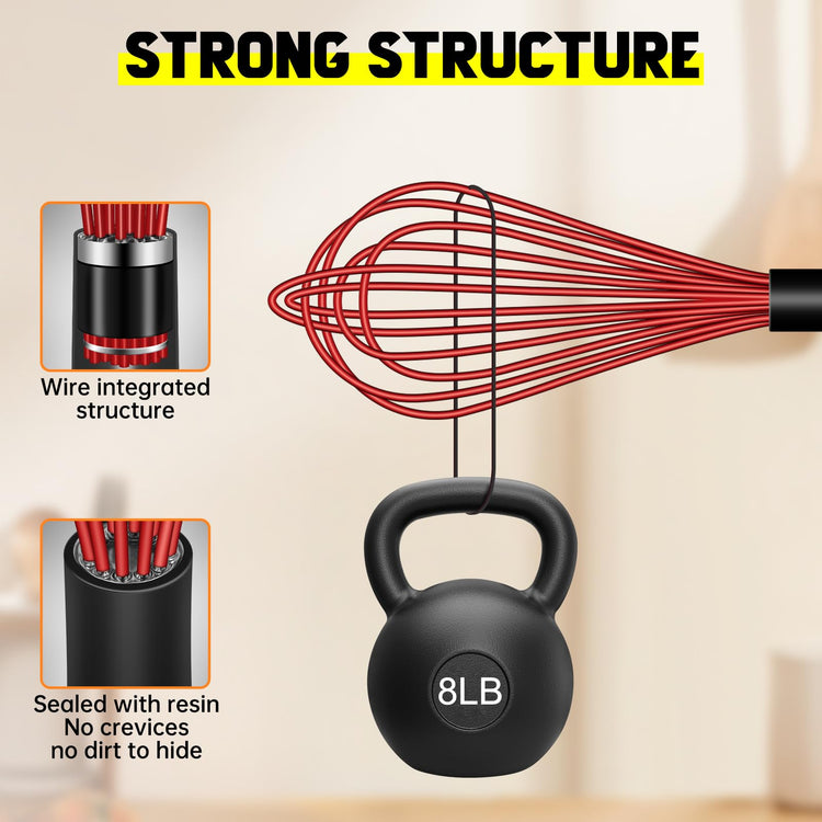 4 Pieces Silicone Whisks Set (4 Count)