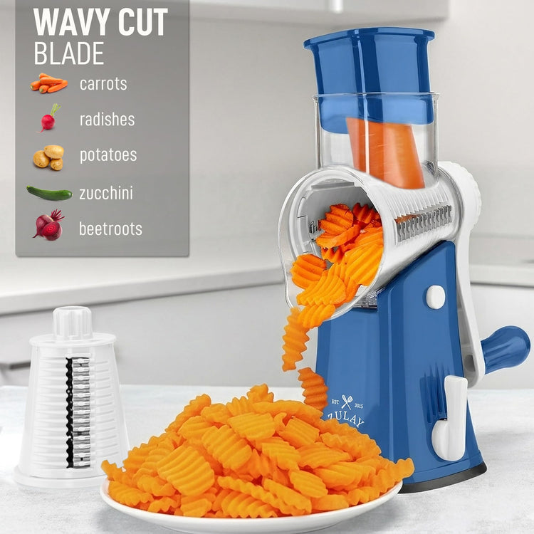 Rotary Cheese Grater 5 Blade Cheese Shredder