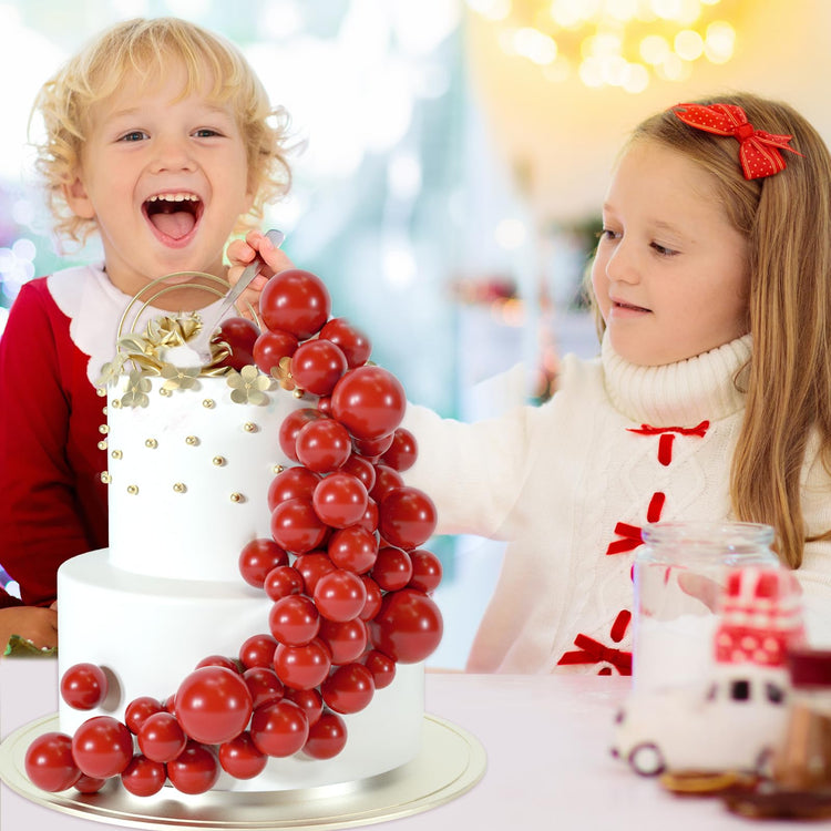 48 Pcs Balls Cake Topper Decorations Balloon Cupcake Toppers Foam Cake Topper Balls Cake Balls Decorations for Birthday Party Wedding Anniversary Cake Decorating (48 Count)