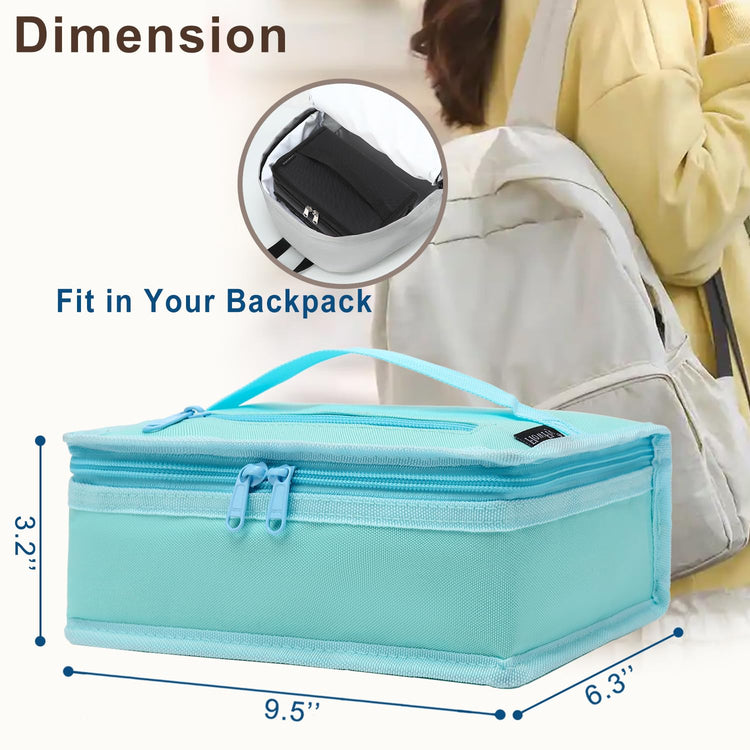 Small Insulated Lunch box Portable Soft Bag Mini Cooler Thermal Meal Tote Kit with Handle for Work & School