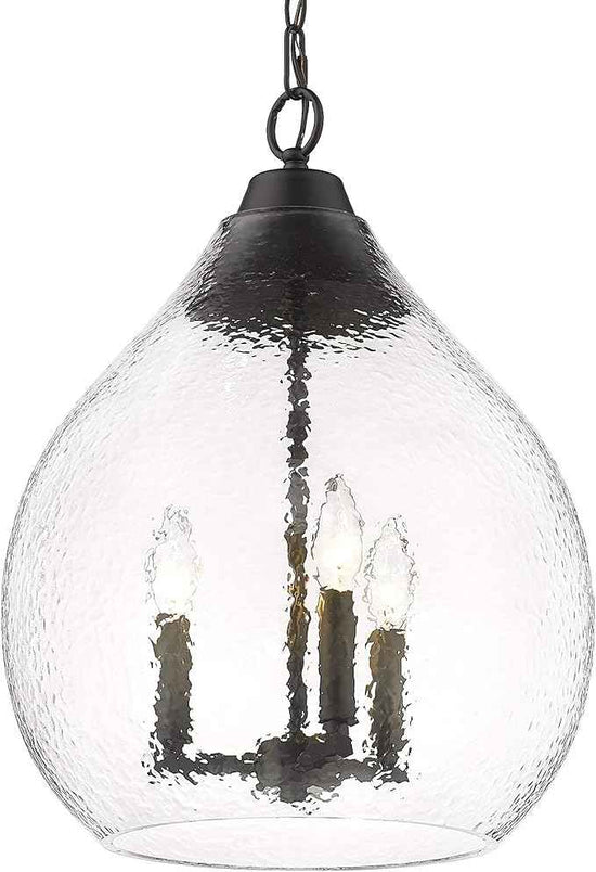 Golden Lighting Ariella 3-Light Pendant in Matte Black