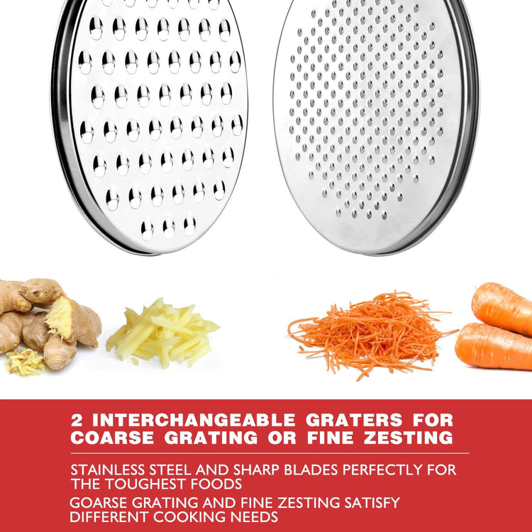 Cheese Grater Citrus Lemon Zester with Food Storage Container & Lid