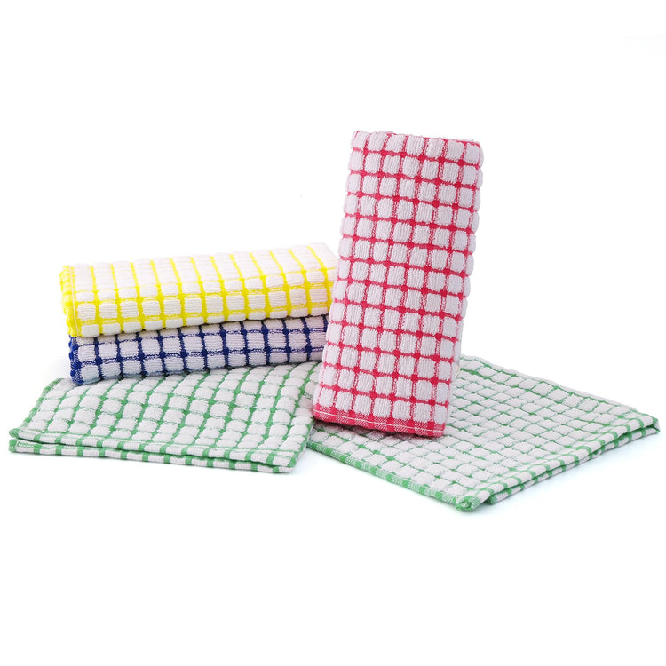 Cotton 8 Pack Terry Kitchen Dish Cloths (8 Count)