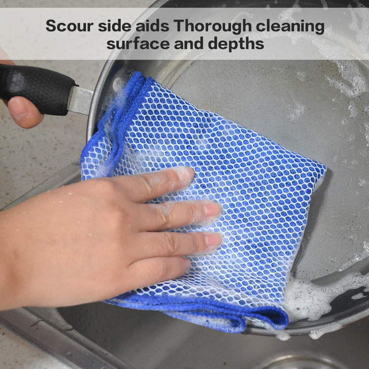 Dish Cloth for Washing Dishes Kitchen Washcloth Cleaning Cloth (10 Count)