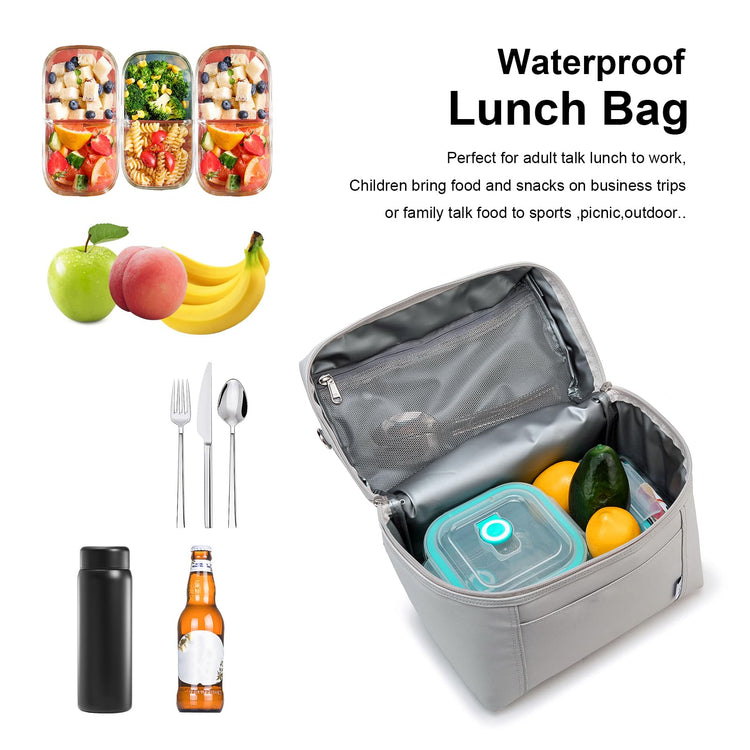 NOL Insulated Lunch Bags for Women Cooler Bag Lightweight Nylon Waterproof Lunch Box for Work