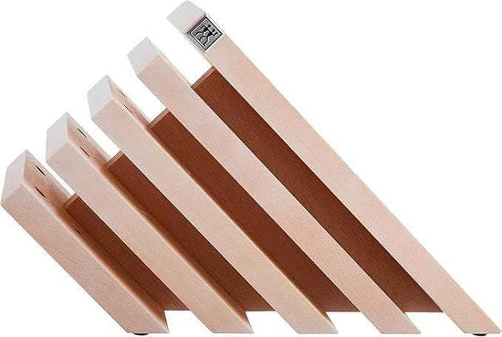 ZWILLING Italian Slanted Magnetic Knife Block - White-Colored Beechwood