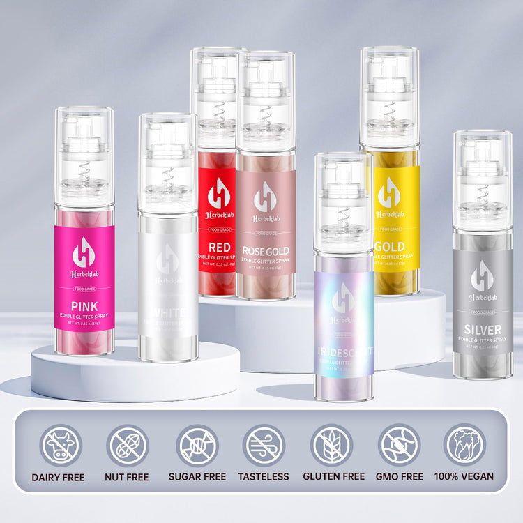 White Edible Glitter Spray