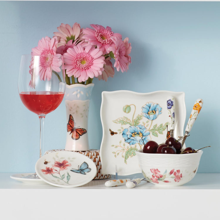 Butterfly Meadow Porcelain Handle Cheese Spreader Set (2 Count)