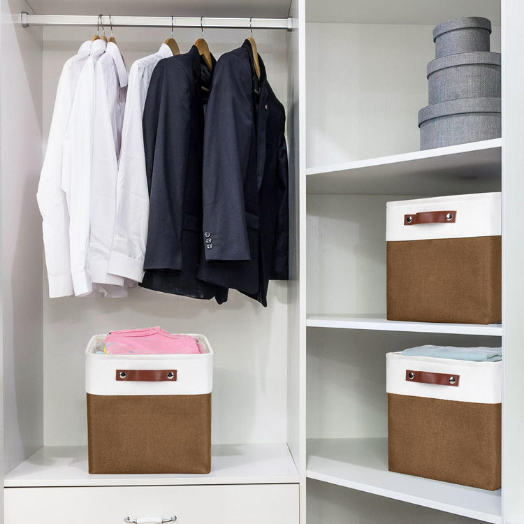 Collapsible Fabric Storage Cubes 11x11 Cube Storage Bins (4 Count)
