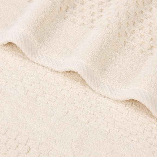 Superior Playa Zero Twist Cotton Medium Weight Bath Sheets, for Guest Bath, Bathroom, Shower, Spa, Plush, Quick Dry, Ultra-Soft Towels, Essentials, Waffle Textured, Oversized Towels, Set of 2, Ivory