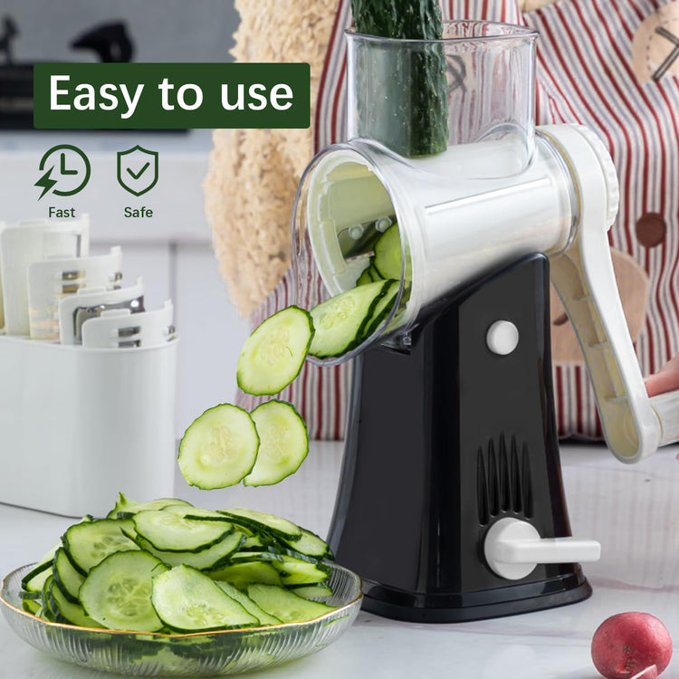 5 in 1 Rotary Cheese Grater Hand Crank