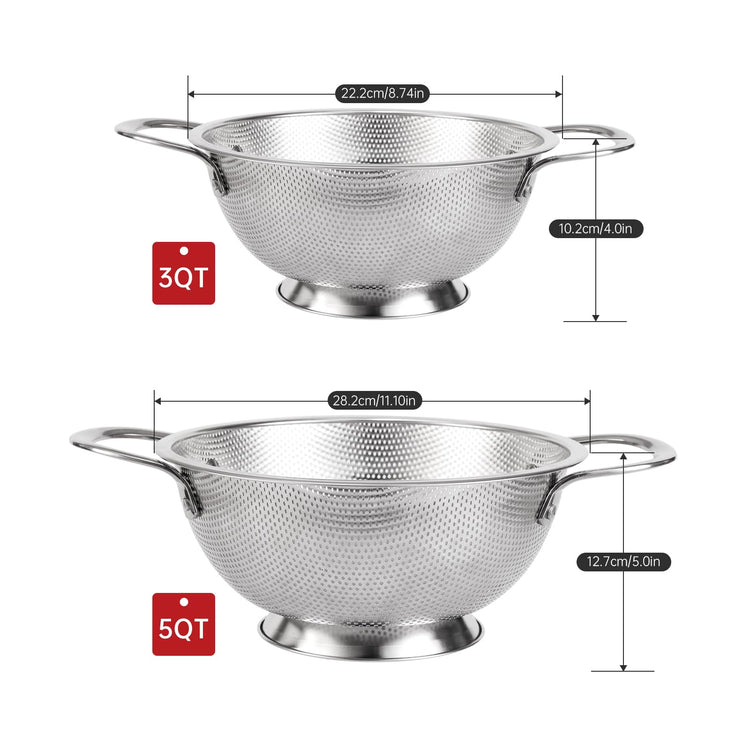 Premium Stainless Steel Colander for Kitchen