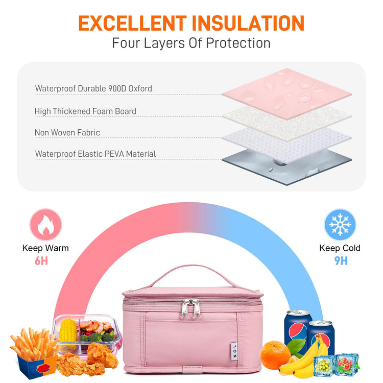 NOL Small Lunch Bag Mini Lunch Box Insulated Lunch Bag for Men