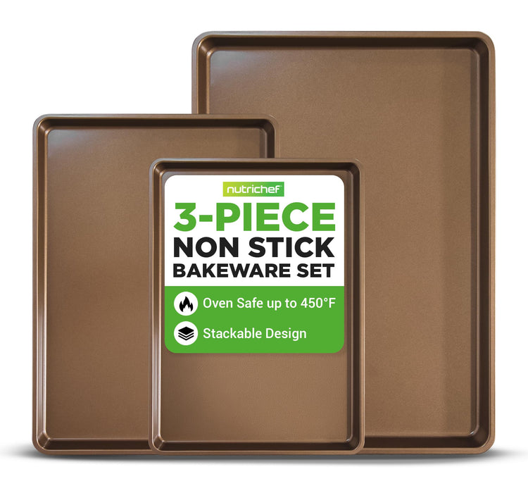 3 Piece Nonstick Baking Pans Set
